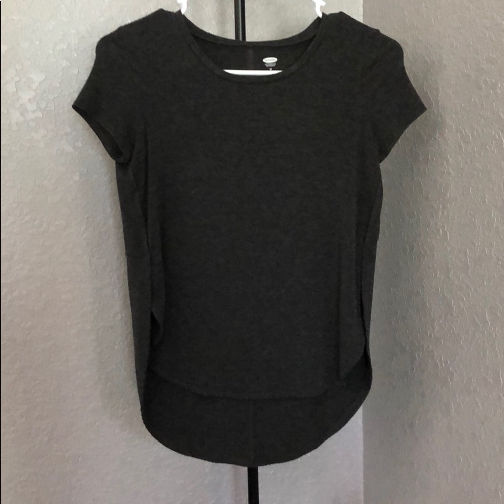 Old Navy Girls High low charcoal grey shirt size 8